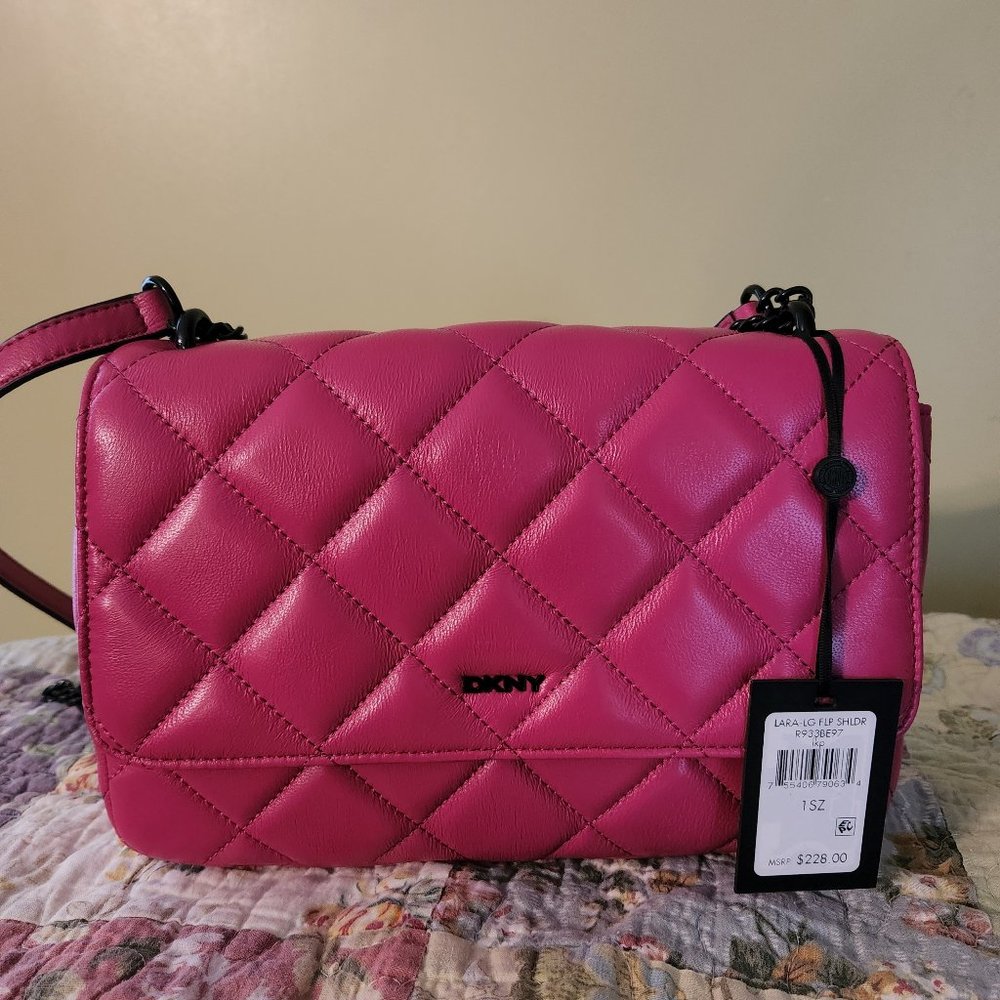 DKNY Lara Large Quilted Shoulder Bag (New)